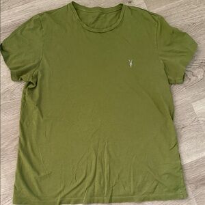 AllSaints Olive Green Short Sleeve Crew Neck Tee